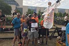 The team "Berlin's great role models" at the Berliner Wasserbetriebe 5x5 km TEAM Relay 2023 © SCC EVENTS